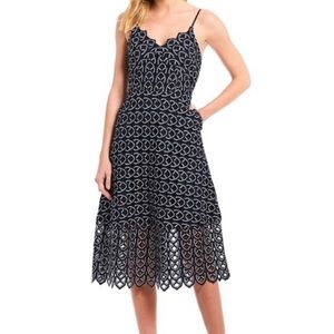 NWT GIANNI BINI Irma eyelet nautical gardens dress